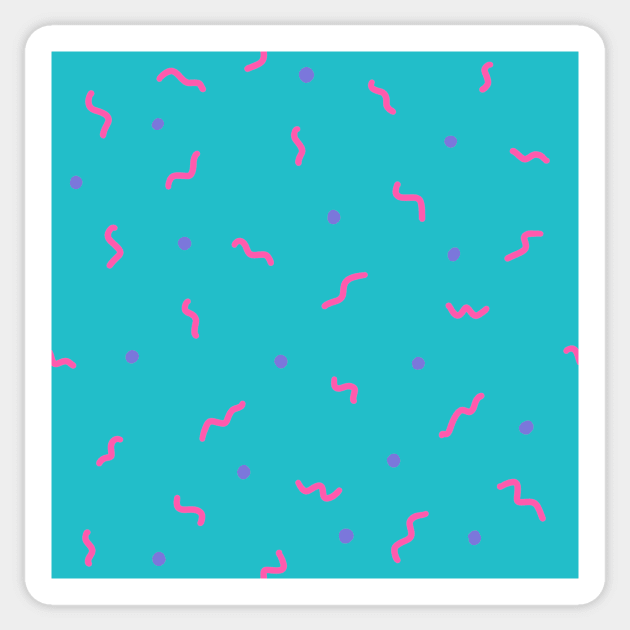 Retro Squiggle Sticker by Chantilly Designs